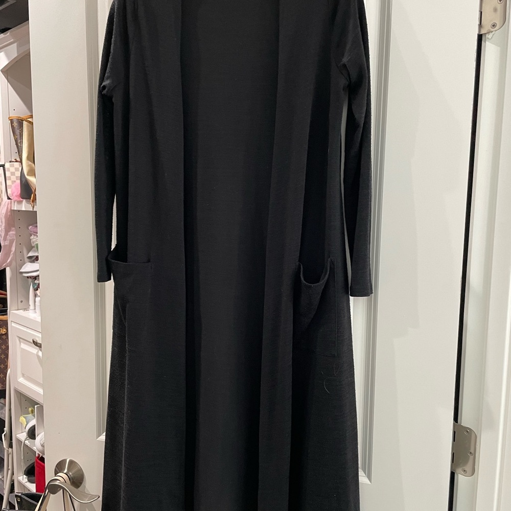 Lularoe black noir Sarah long cardigan